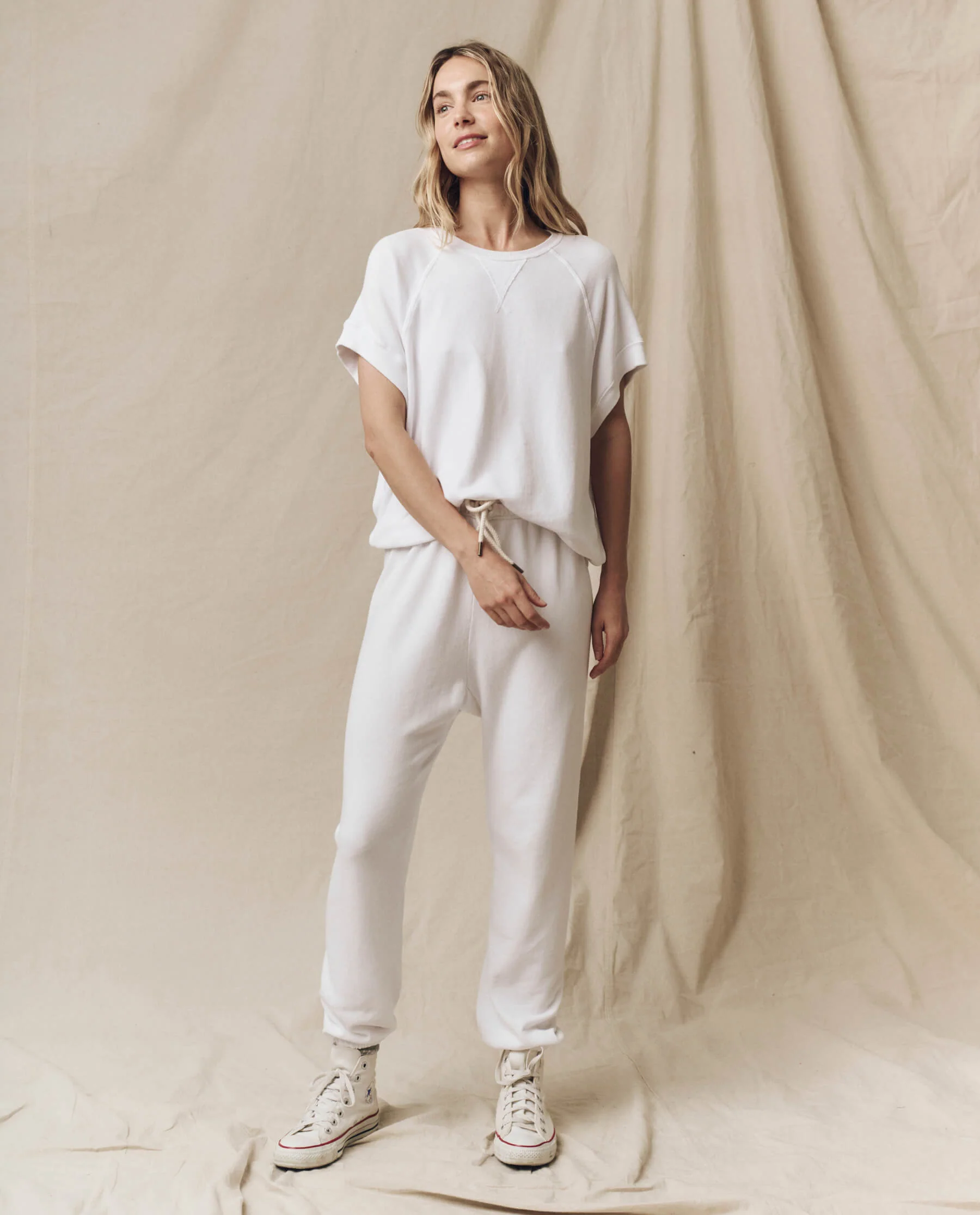 The Wedge Sweatshirt. Solid -- True White - Image 4