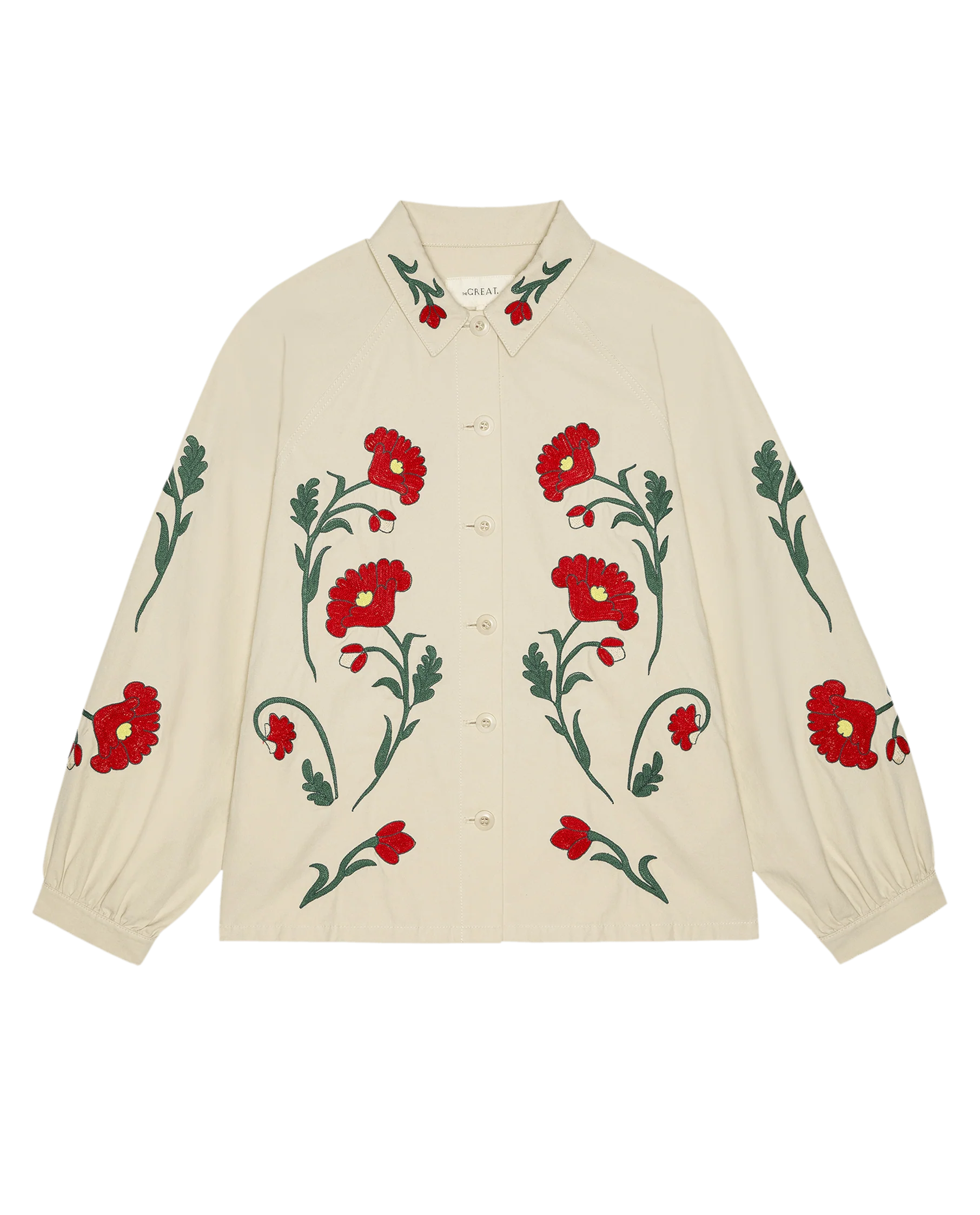 The Western Embroidered Commodore Jacket. -- Cream - Image 6