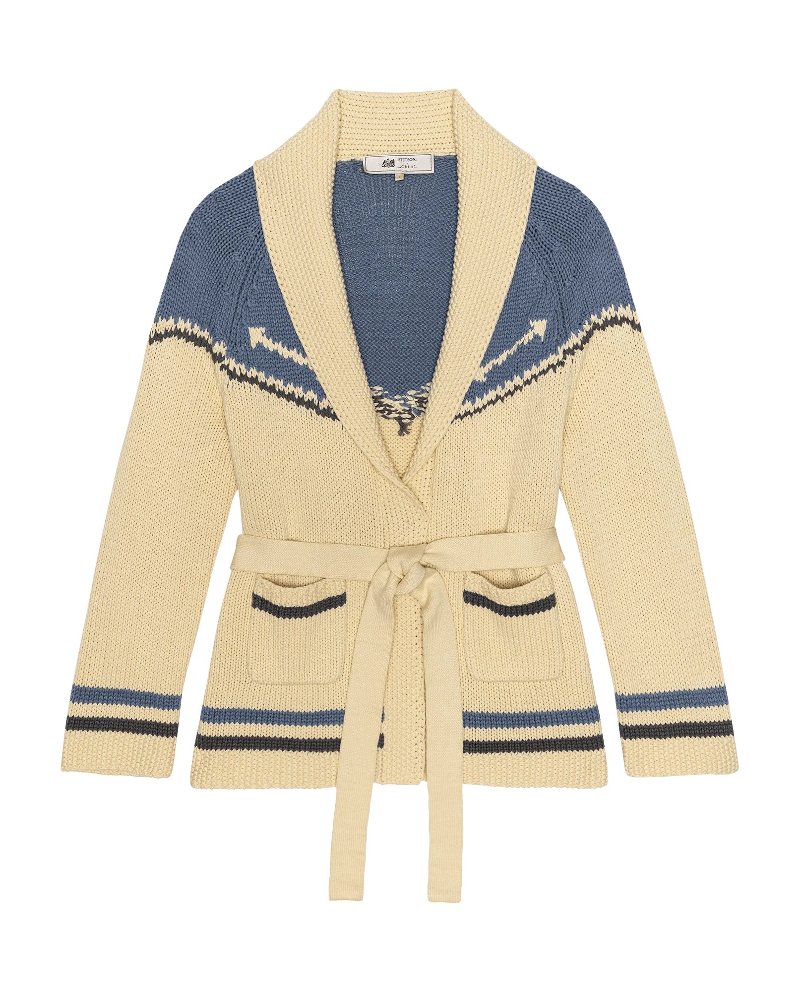 The Western Riding Cardigan Sweater. -- Robin Blue - Image 6