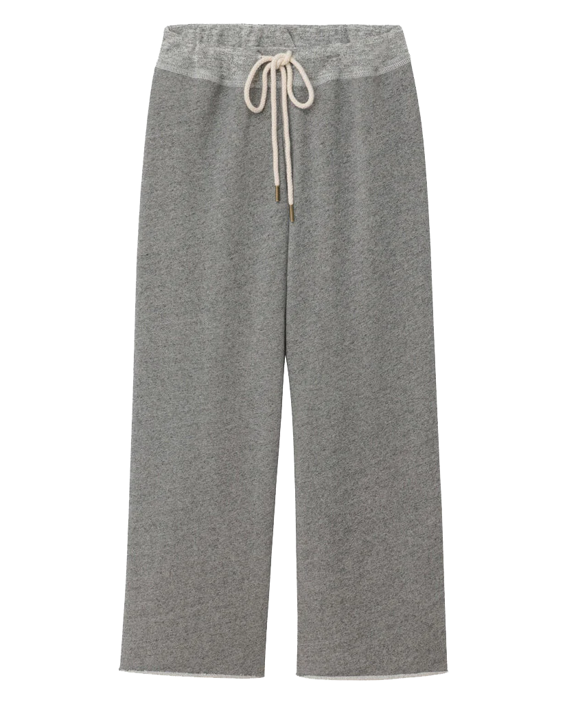 The Wide Leg Cropped Sweatpant. -- Varsity Grey - Image 6